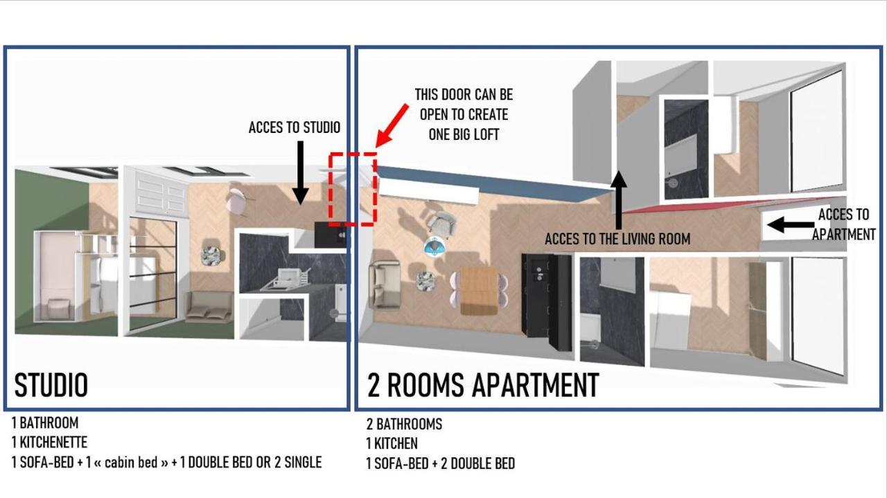 Maison Francois Paris - Two Rooms Apartment & Studio - Linkable Together Extérieur photo